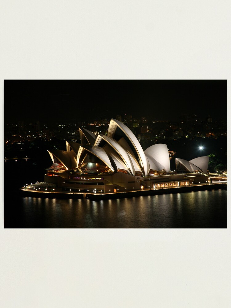 Alternate view of Opera House at Night, Sydney, Australia Photographic Print