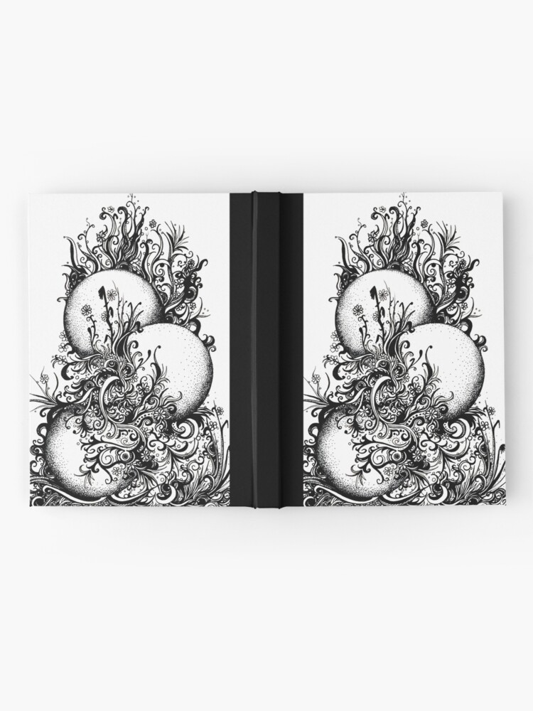 Alternate view of Greenery, Ink Drawing Hardcover Journal