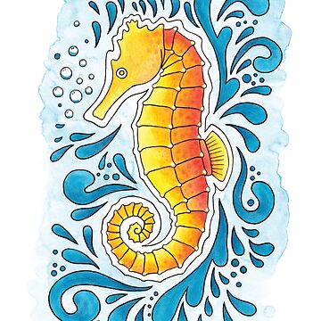 Artwork thumbnail, Orange Seahorse by Breanna Cooke