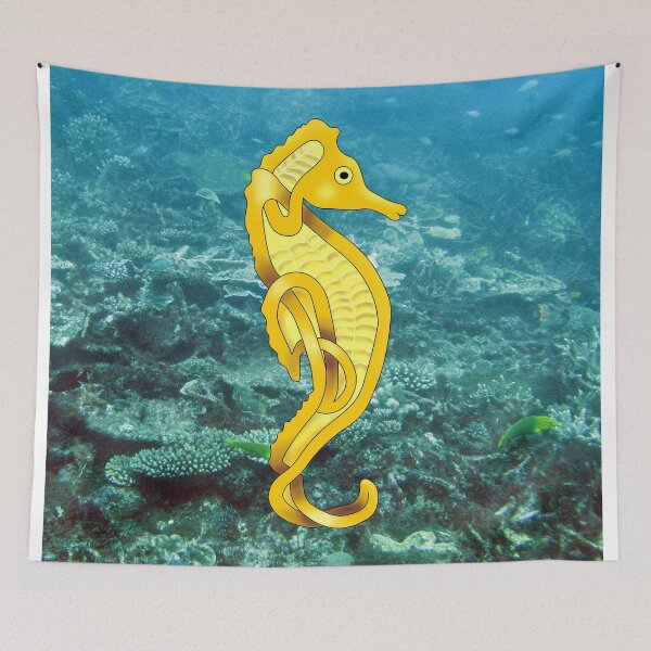 Item preview, Celtic Knot Seahorse-Yellow designed and sold by KnotYourWorld.