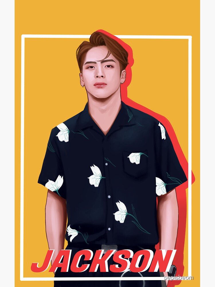 "Jackson Wang " Sticker for Sale by pepisbeom Redbubble