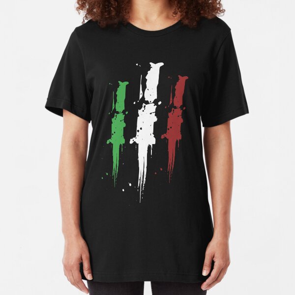 Flag Italia T Shirt Ruby Football Sports Italian Fans Top Sparkle Rhinestones