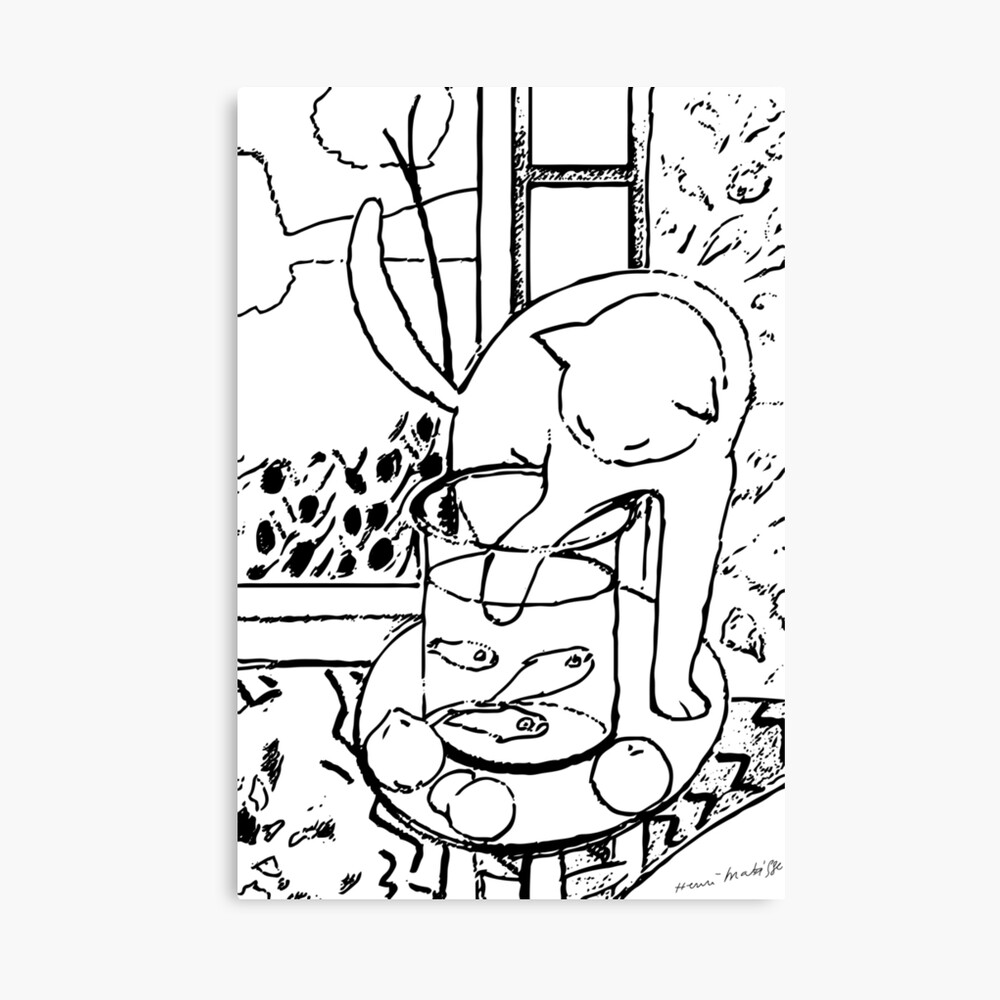 Impression Photo Henri Matisse Le Chat Aux Poissons Rouges 1914 Le Chat Aux Poissons Rouges Oeuvre Hommes Femmes Jeunes Par Clothorama Redbubble