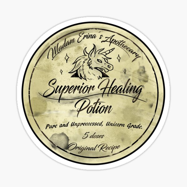 Health Potion sticker — Stubborn Toad