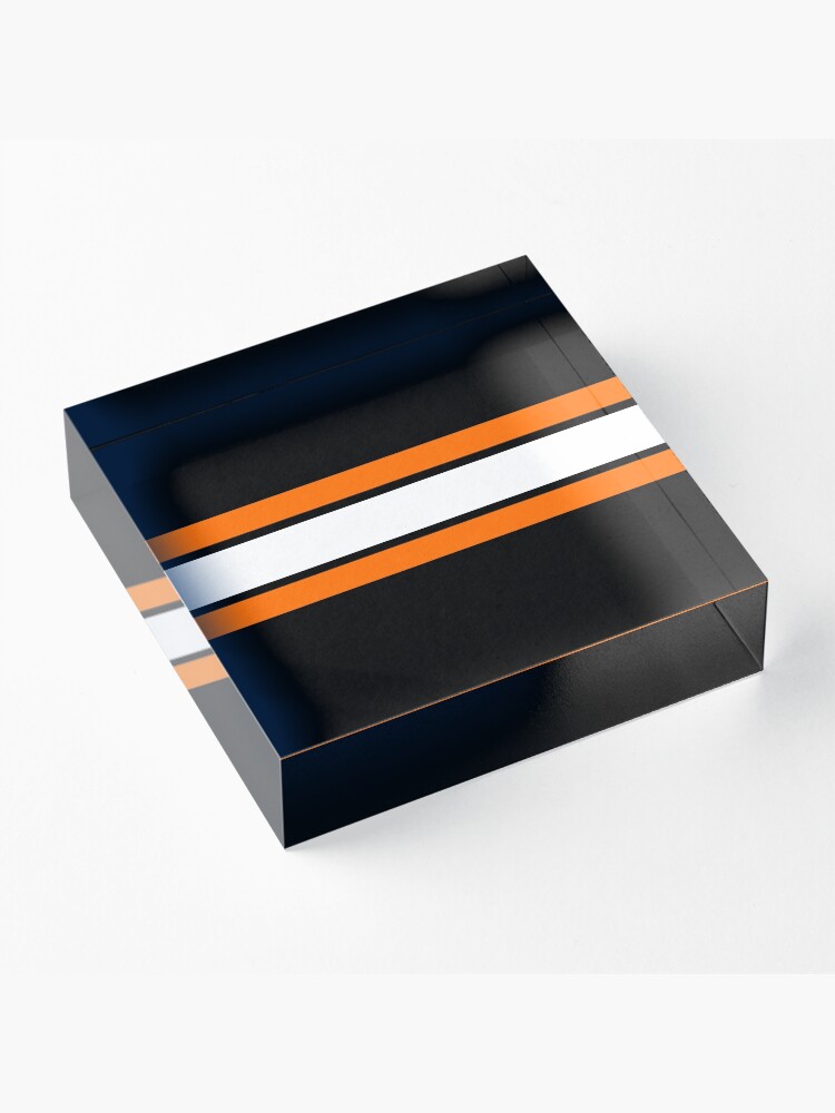 Alternate view of Team Colors 2....Orange, white and black Acrylic Block