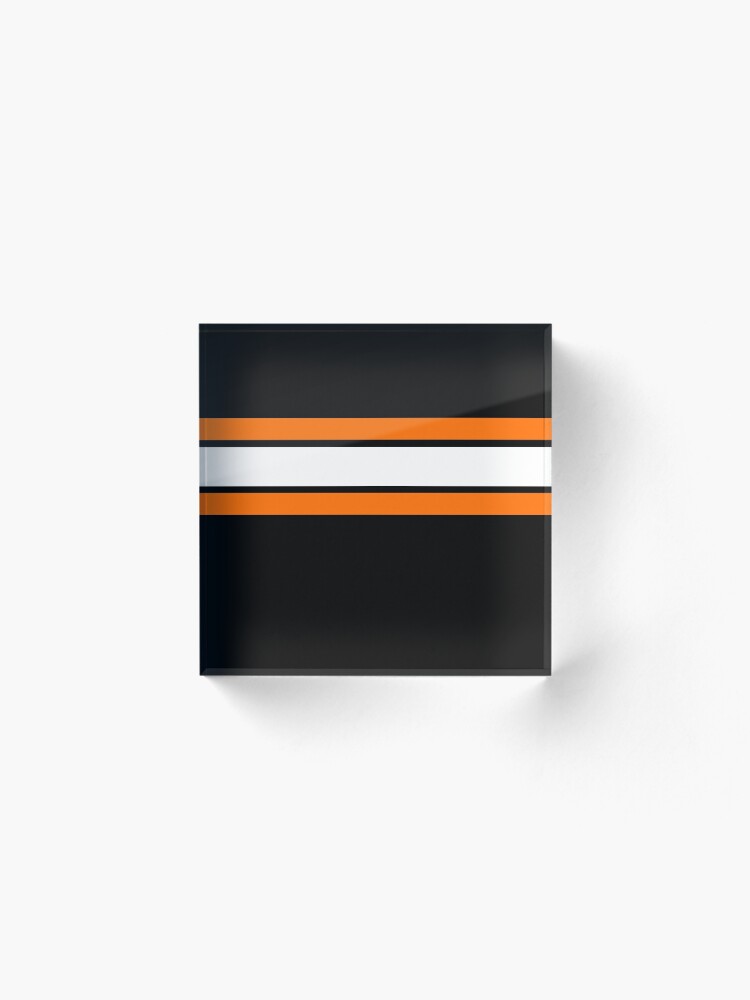 Alternate view of Team Colors 2....Orange, white and black Acrylic Block