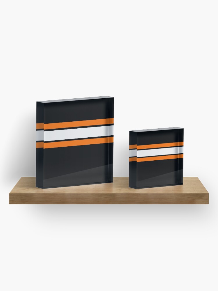 Alternate view of Team Colors 2....Orange, white and black Acrylic Block