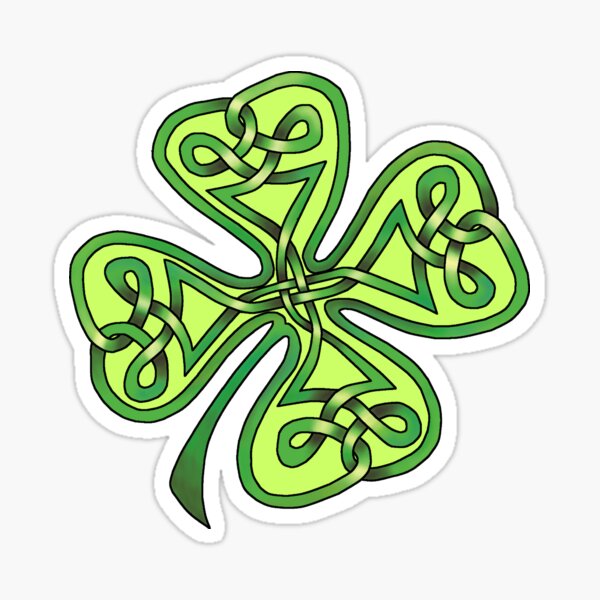 Celtic Knot Four-Leaf-Clover Sticker