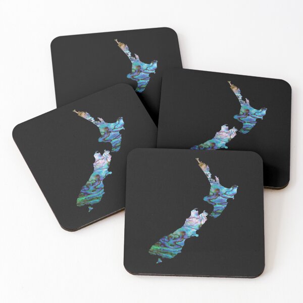 Item preview, NEW ZEALAND MAP SIMPLE PAUA designed and sold by Madjack Tees Kiwi SuperStore.