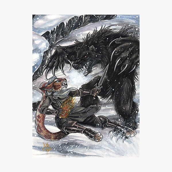 Werebear Battle Photographic Print