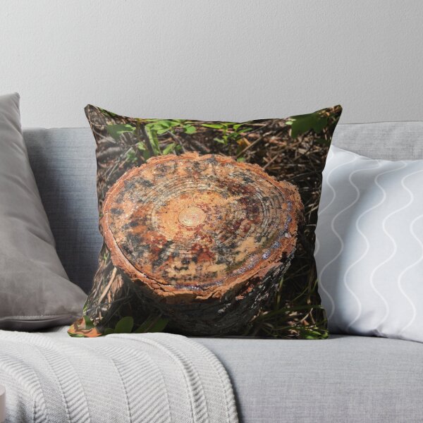 Tree stump outlet floor pillow