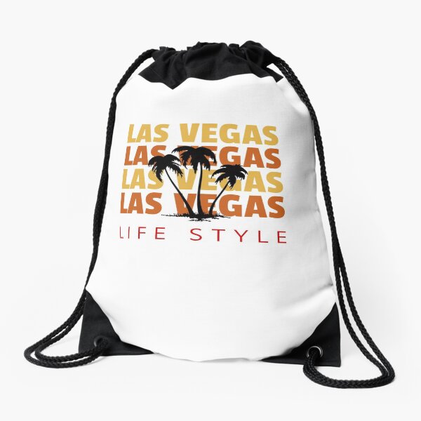 Las Vegas Life Style Palm Tree Vacation Destination Drawstring Bag