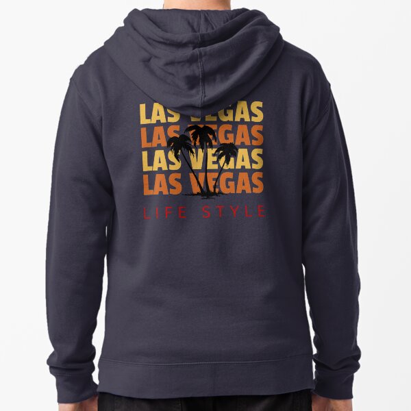Las Vegas Life Style Palm Tree Vacation Destination Zipped Hoodie