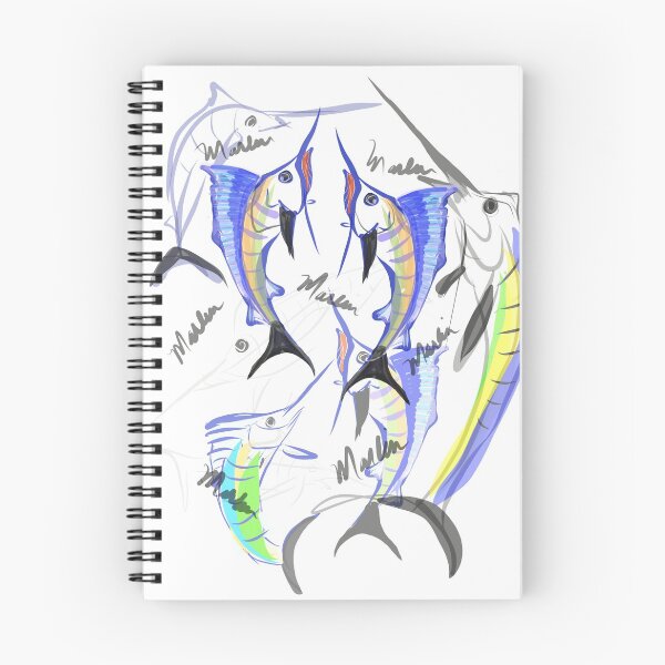 Item preview, Blue Marlin, collage designed and sold by Julia Grammer-Begley.
