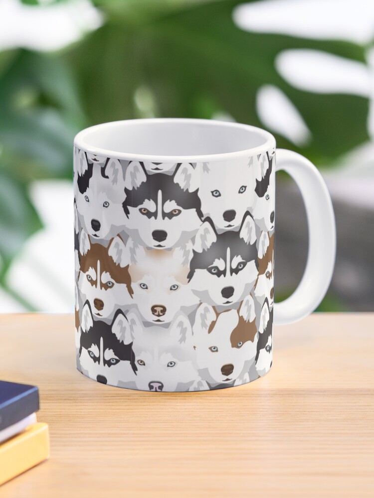 Siberian Husky Head  Ceramic Coffee Tea Mug Cup 11 Oz 