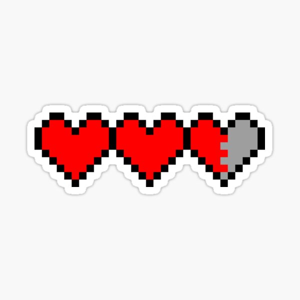 8 Bit Heart Sticker