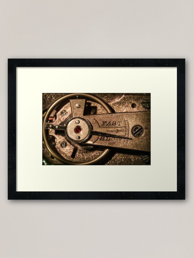 Alternate view of Vinatge clock mechanism Framed Art Print