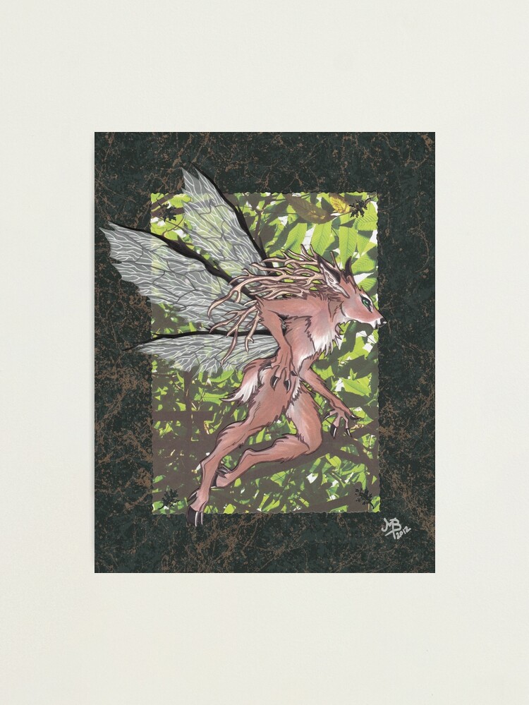 Alternate view of Deer Fae Photographic Print