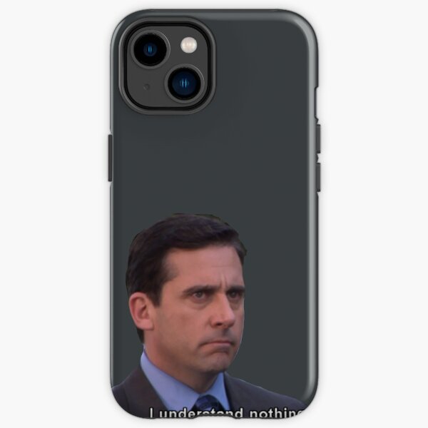 Michael Scott no entiendo nada (color oscuro) Funda resistente para iPhone