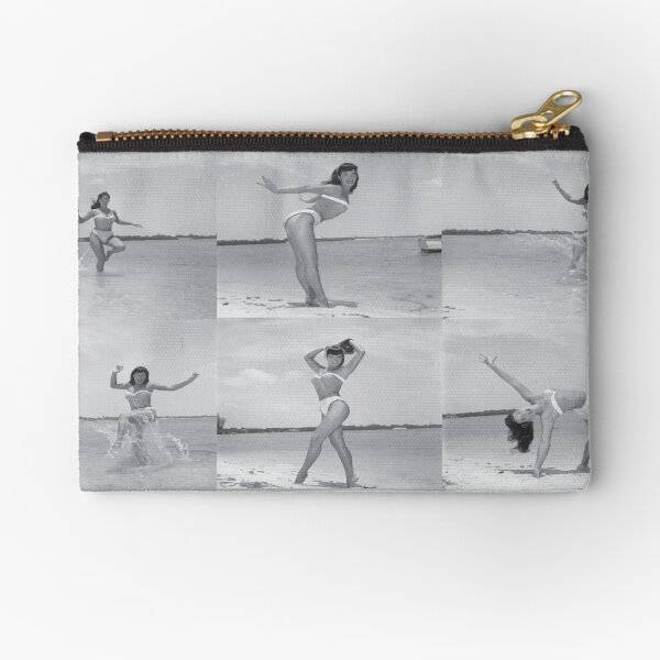 betty pinup bikini beach collage fan art Zipper Pouch