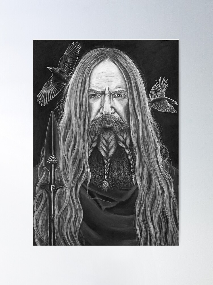 Gandalf - Drawing with White Charcoal Portrait 