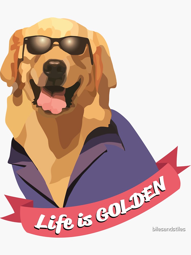 Thumbnail 3 von 3, Sticker, Das Leben ist golden designt und verkauft von bilesandstiles.