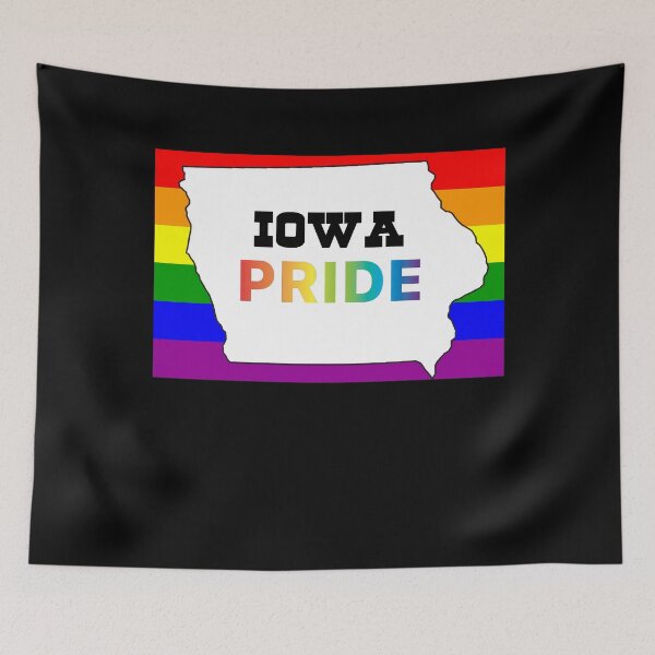 Item preview, Iowa Gay Pride Shirt - Iowa LGBT Rainbow Flag Shirt - Iowa Gay Pride designed and sold by Galvanized.