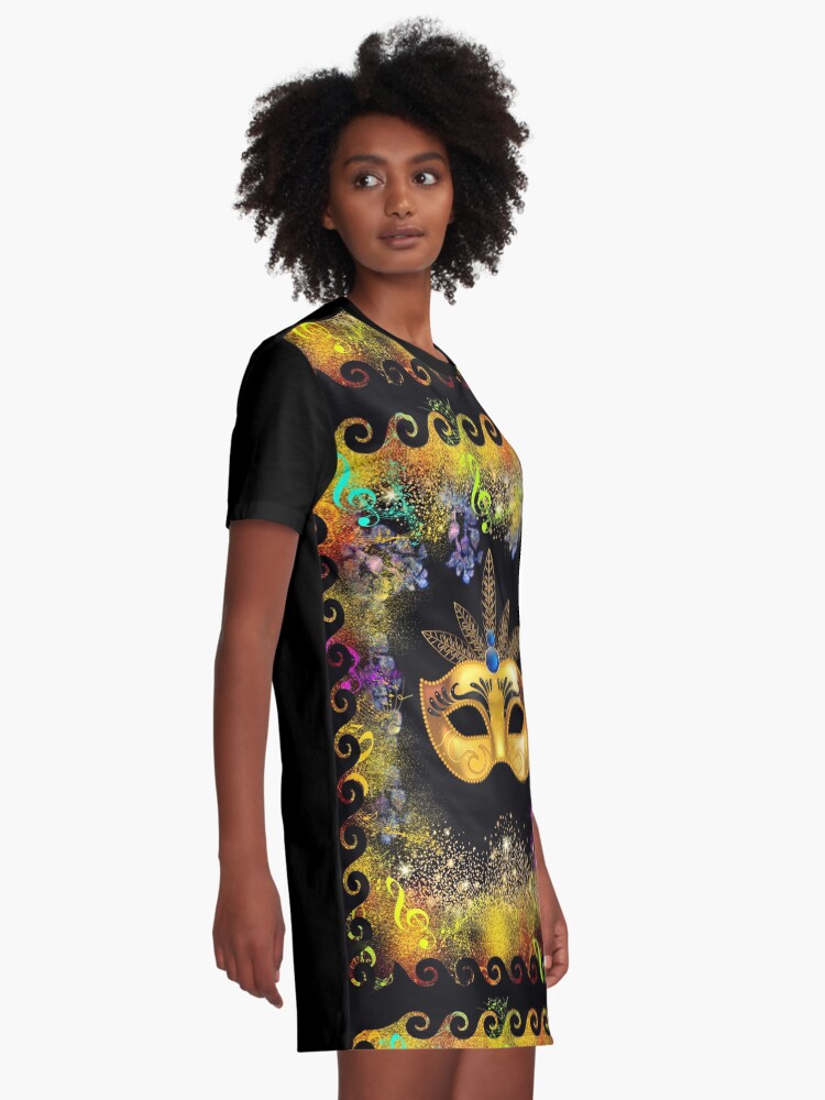 Alternate view of Mardi Gras - celebrate in style Graphic T-Shirt Dress