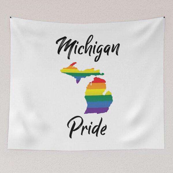 Item preview, Michigan Pride LGBT Gay Lesbian Bisexual Gift designed and sold by frankiewillie.