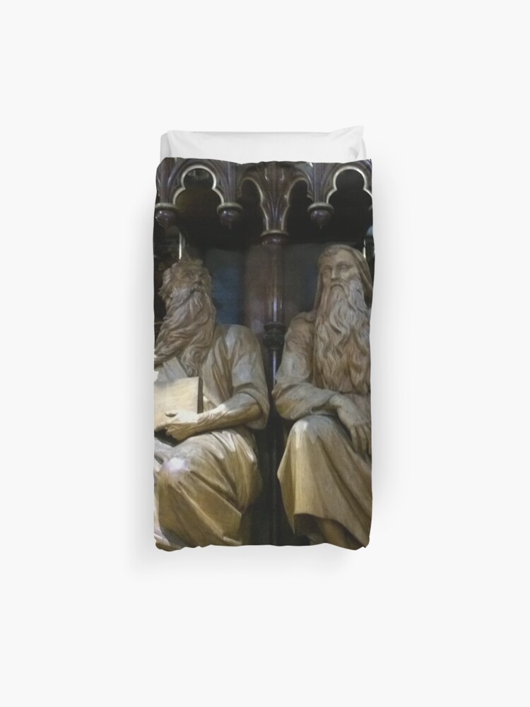 Carved Wooden Statues Montreal Notre Dame Basilica Duvet