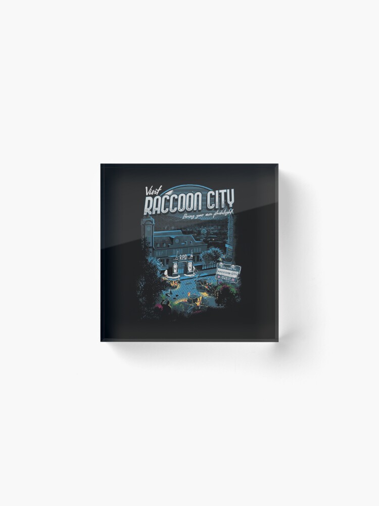 Alternate view of Visit Raccoon City Acrylic Block