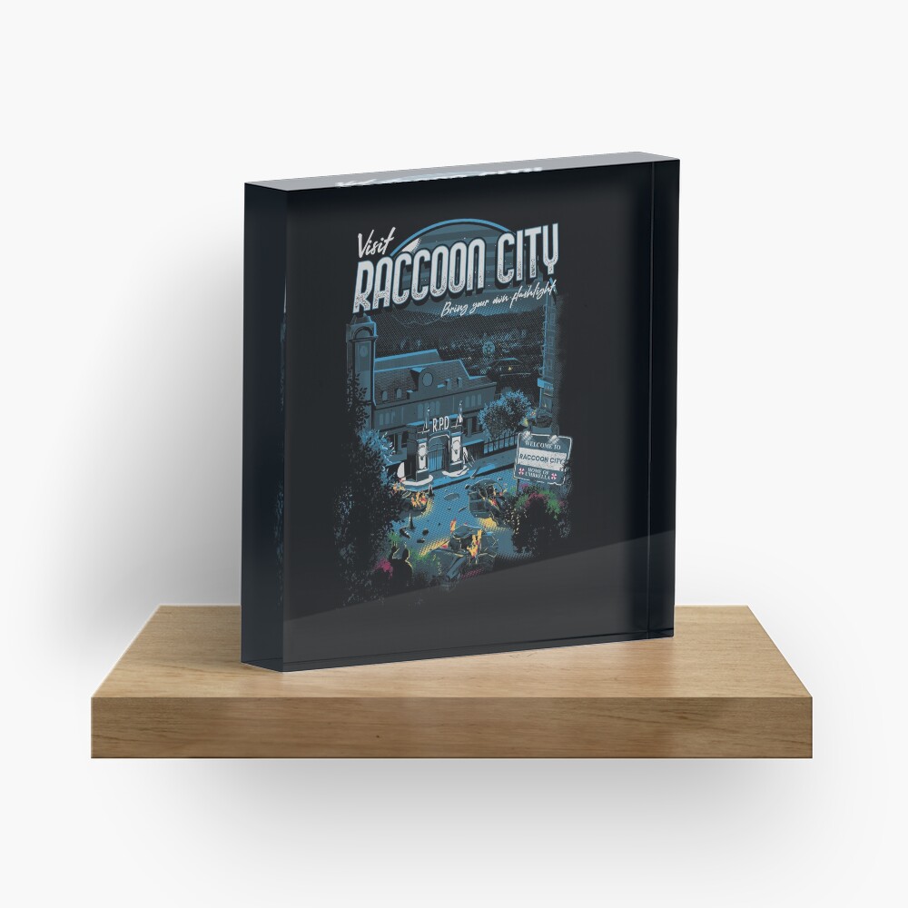 Visit Raccoon City Acrylic Block
