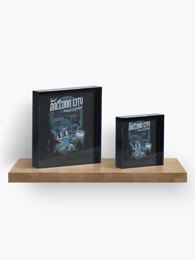 Alternate view of Visit Raccoon City Acrylic Block
