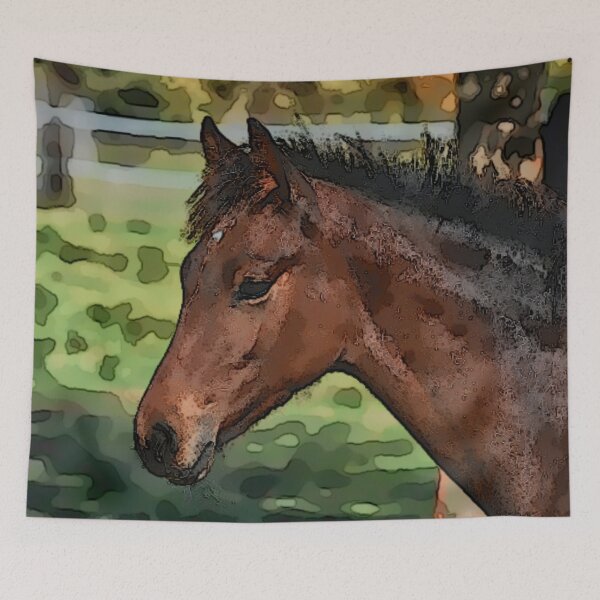 Item preview, Beautiful Horse Painted Photo Image designed and sold by Poetic Patterns Studio.
