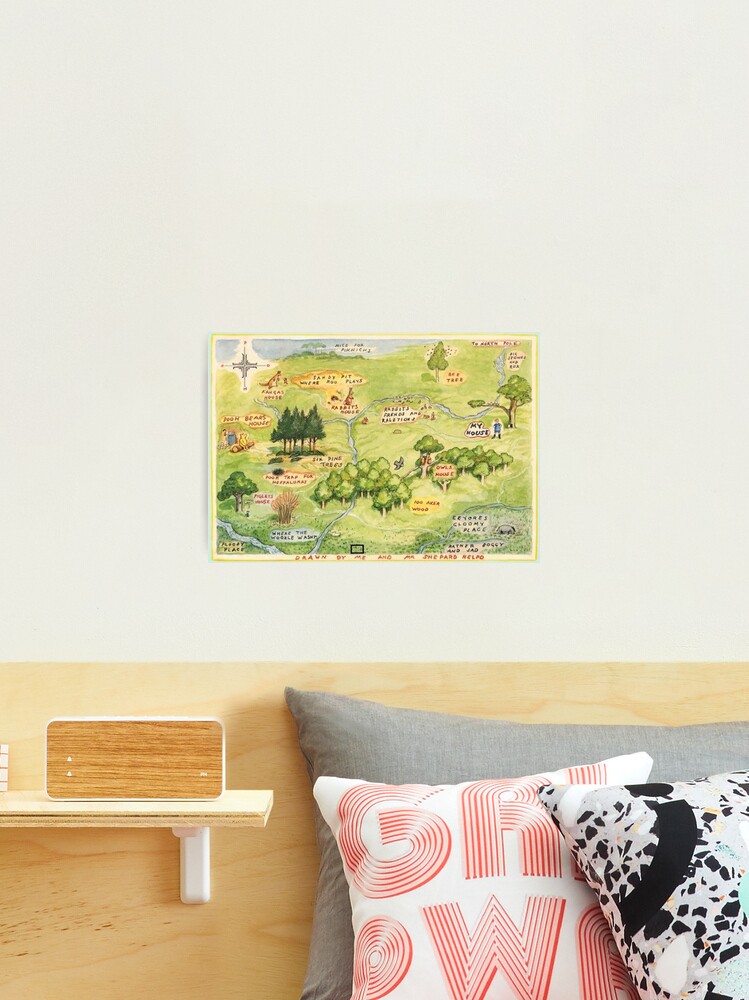 Thumbnail 1 of 3, Photographic Print, Hundred Acre Woods Map designed and sold by FaithC340.