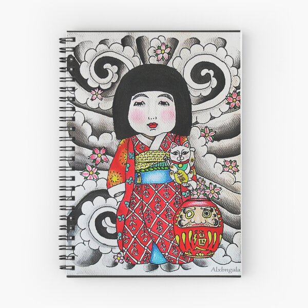 Item preview, Ichimatsu ningyo, maneki neko and daruma doll  designed and sold by alxbngala.
