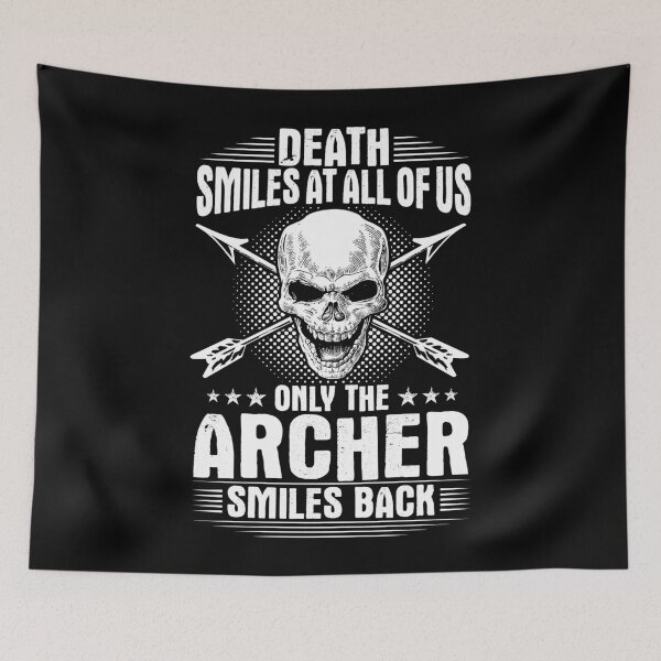 Item preview, Archer Archery Gift Present Death Smiles Bow Arrow designed and sold by Krautshirts.