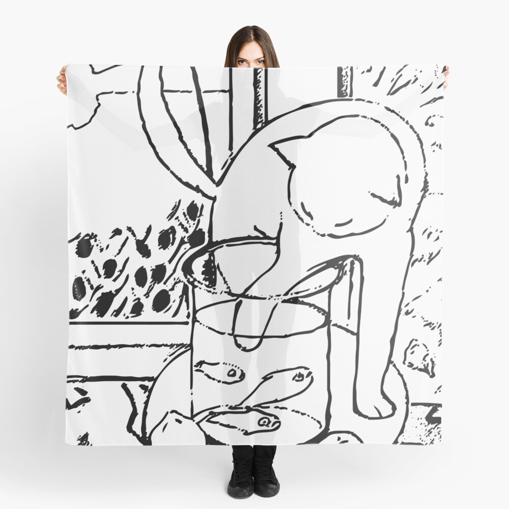 Henri Matisse Le Chat Aux Poissons Rouges 1914 The Cat With Red Fishes Artwork Men Women Youth Scarf By Clothorama Redbubble