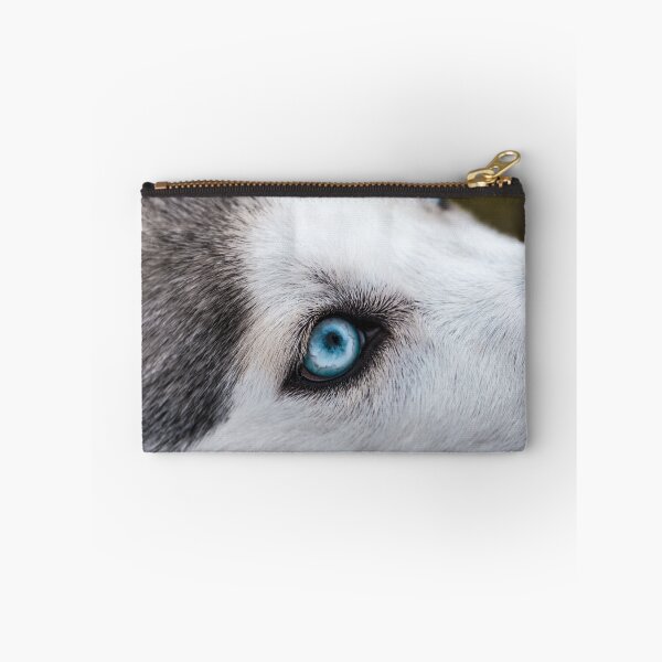 Item preview, Scary blue-eyed husky closeup designed and sold by DelightfulArts.