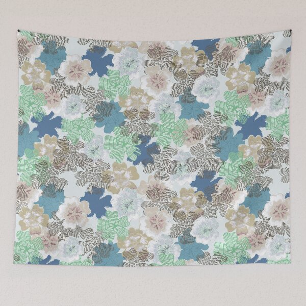 Item preview, Blue Sewn Flowers designed and sold by Claireybean.