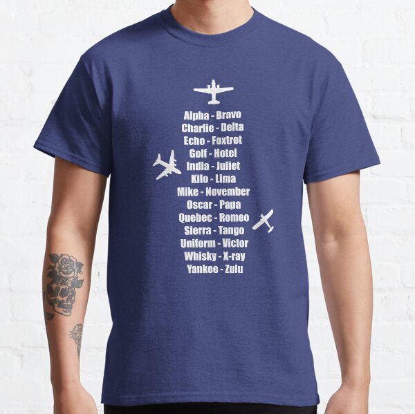 Pilot Phonetic Alphabet Military Cadet Airplanes Classic T-Shirt
