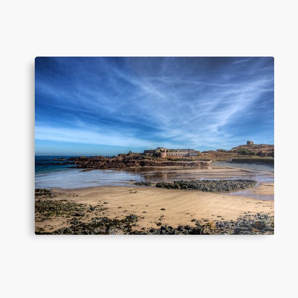 Across the bay to Fort Corblets Metal Print