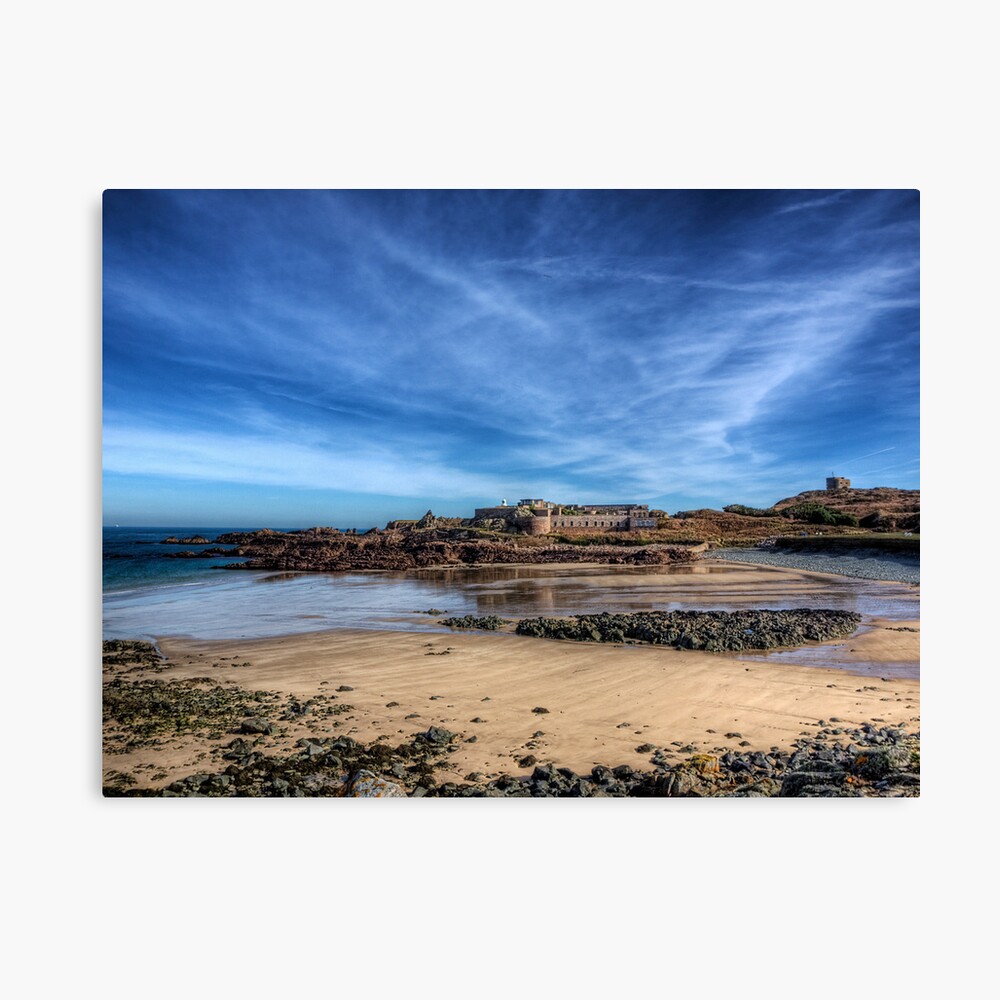 Across the bay to Fort Corblets Canvas Print