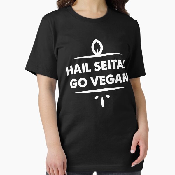 Artikel-Vorschau von Hail Seitan Go Vegan - lustiger Vegetarier, designt und verkauft von Captain Mood.