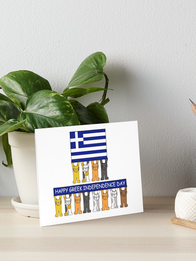 Canvas bag with Greek Independence Day print by Mediterraneo