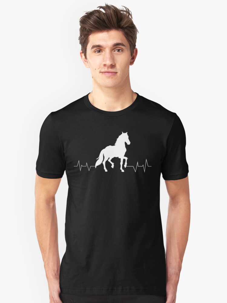 Alternate view of Horse Heartbeat - Horse lovers Slim Fit T-Shirt