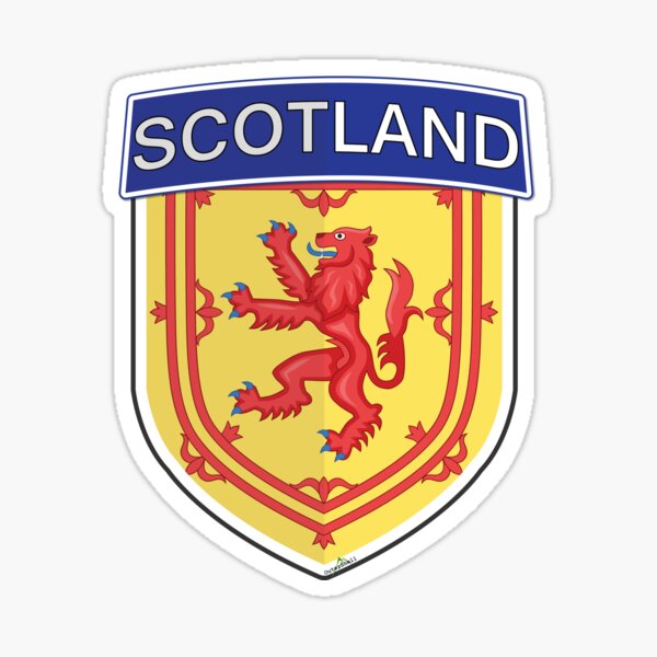 Scotland Lion Rampart Vinyl Sticker Decal Flag Shield Blue Outdoor Scottish 