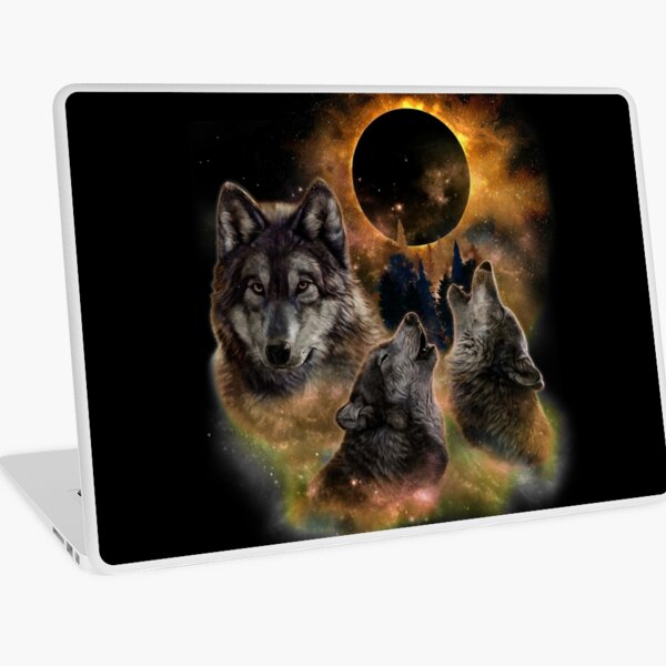 Item preview, Three Wolves and Solar Eclipse, Forest Silhouette Wolf designed and sold by Fox-Republic.