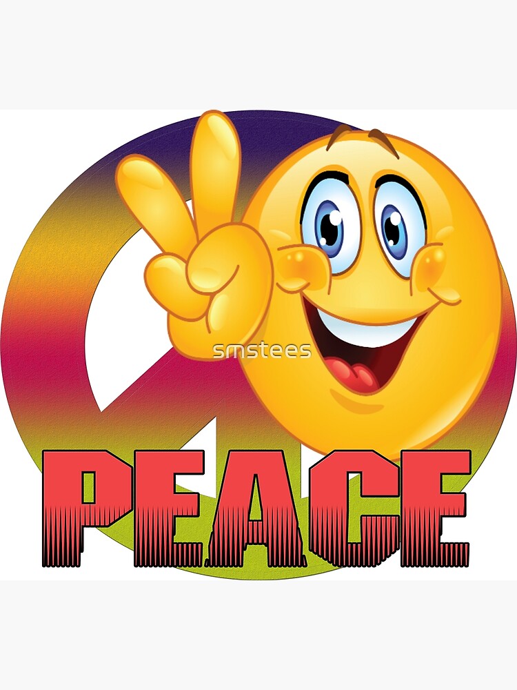 "Peace Emoji. World Peace" Poster by smstees Redbubble