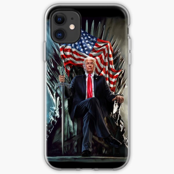 United States President Donald Trump on Iron Chair iPhone Soft Case